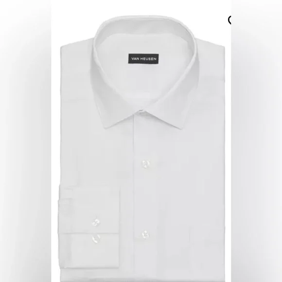 Van Heusen Regular Fit White Dress Shirt - Picture 3 of 7